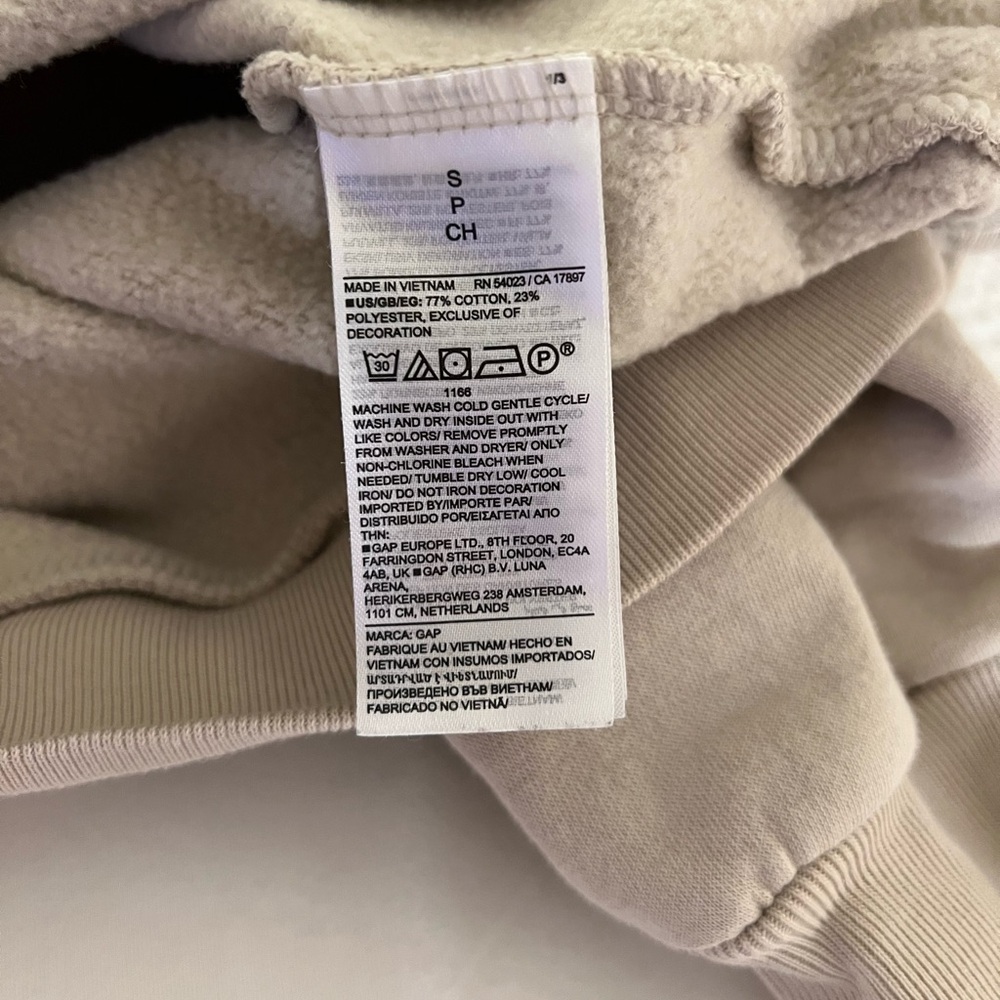 GAP Moonstone Beige Vintage Soft Raglan Sweatshirt - Picture 12 of 14